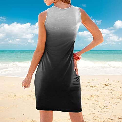Dame ljetne haljine 2023 kravata gradijentna obala sa dresama casual labava midi haljina na plaži