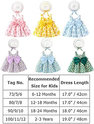 Ljetna haljina za novorođene dijete dječje dijete dječje djevojke cvjetne print ruffles A-line haljine bez rukava + šešir 2pcs