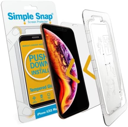 Jednostavna zaštita za ekran od kaljenog stakla kompatibilna s iPhoneom XS Max-nevidljiva Premium zaštita bez otiska prsta, bez mjehurića i protiv ogrebotina-uključuje jednostavan aplikator za ekran