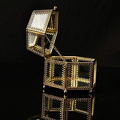 Nakit sanduk kutije nakit kutije staklo zlatni nakit Organizator Nordijski stil retro prsten prsten naušnice ogrlica kutija za odlaganje