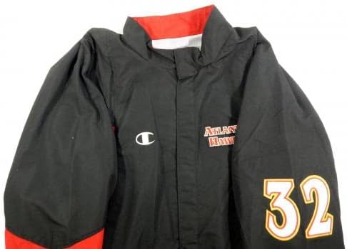 1997-98 Atlanta Hawks Christian Laettner 32 Igra Polovna jakna Crna zagrijavanje 52 6 - NBA igra koja se koristi