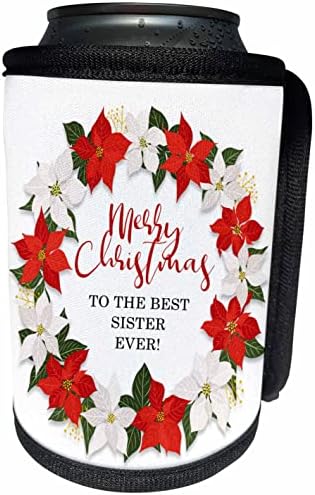 3drose sretan Božić najboljom sestri ikad - Poinsettia. - Može li se hladnije flash omotati