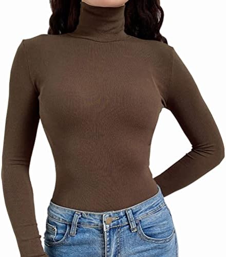 Roselux ženske rebra s dugim rukavima Torterleneck Basic ugradene termalne košulje