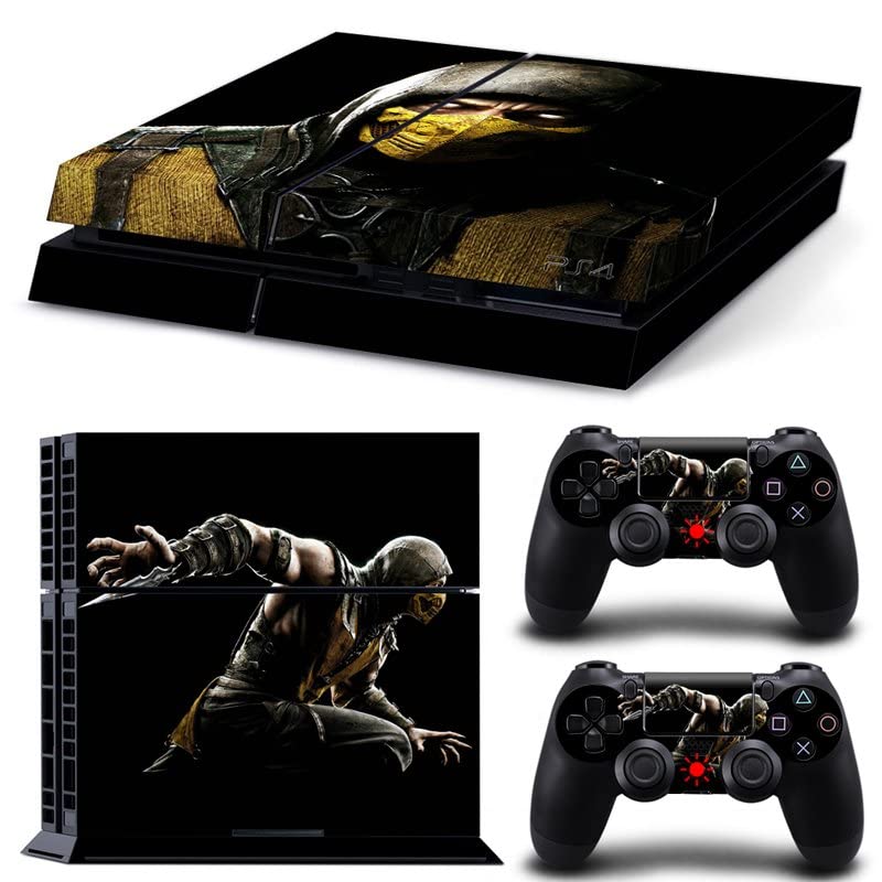 Za PS4 PRO-igru Ninja Mortal Best War Kombat X PS4 ili PS5 skin naljepnica za PlayStation 4 ili 5 konzolu i kontrolere naljepnica Vinyl DUC-1560