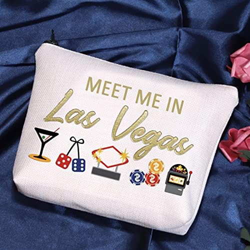 Pofull Las Vegas znak djevojačko veče poklon Upoznajte Me u Las Vegasu kozmetička torba Las Vegas putovanje poklon