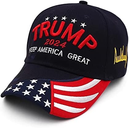 Trump 2024 šešir, Donald Trump 2024 MAGA šešir vez podesiv drži Ameriku Veliku bejzbol kapu Crnu