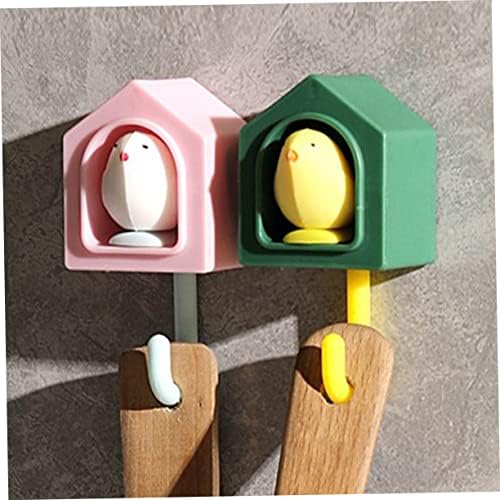 Cabilock 8 kom kreativni ptičji ljepljivi kukični zid viseći kuke slatka ptica kuća ABS