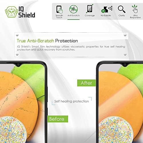 Iqshield zaštitnik ekrana kompatibilan sa Samsung Galaxy A03s prozirnim filmom protiv mjehurića