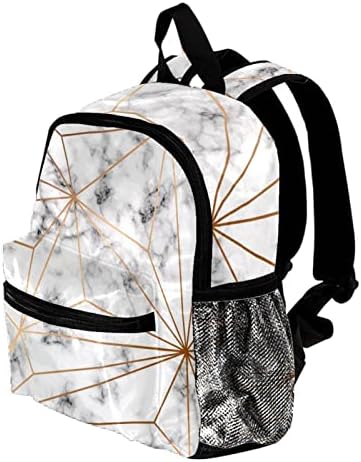 VBFOFBV ruksak za laptop, elegantan putni ruksak casual paketa za muškarce za muškarce, sive mramorne zlatne geometrijske linije