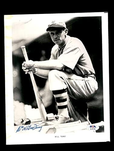 Bill Terry PSA DNA COA potpisan 8x10 fotografija Autograph Giants - autogramirane MLB fotografije
