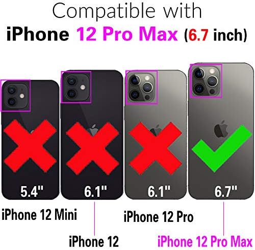Asuwish kompatibilan sa iPhone 12 Pro Max 6.7 futrolom za novčanik i kaljenim staklom zaštitnik ekrana preklopni držač kartice poklopac za mobilni telefon za iPhone12promax 5G i 12s Plus iPhone12 12pro Promax žene Rose Gold