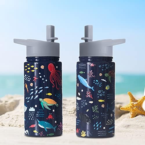 Morska oceana za životinje Boce za vodu za školu Podvodno svjetske izolirane čaše za rođendanski pokloni za dječake nehrđajuće čelične