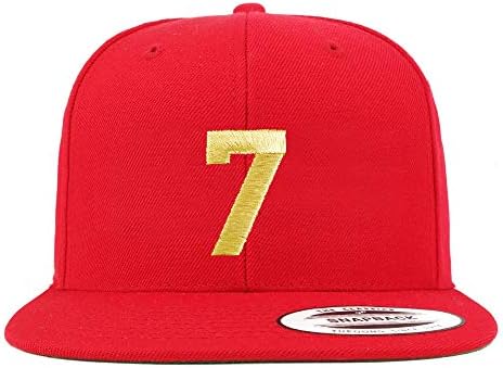 Trendy Prodavnica Odjeće Broj 7 Zlatna Nit Sa Ravnim Novčanicama Snapback Bejzbol Kapa