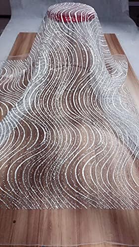 SELCRAFT Stripe Glue Glitter šljokice perle francuski til čipkasta Afrička tkanina sa šljokicama zlatne šljokice/vjenčanica / haljina