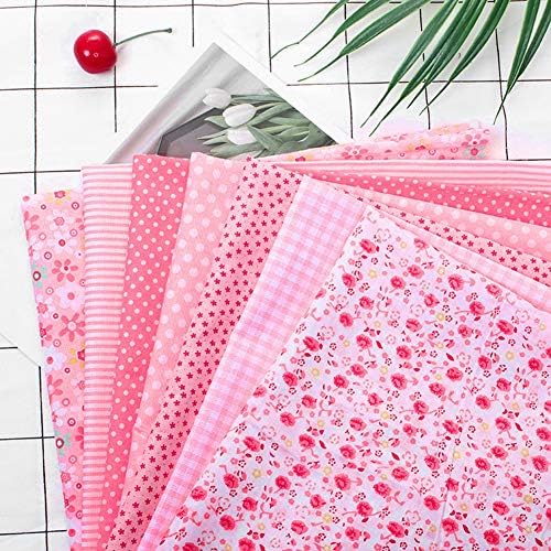 KIWOP 7kom pamučna tkanina za prošivanje roze tkanina za prošivanje izrezana pamučna tkanina posteljina za šivanje