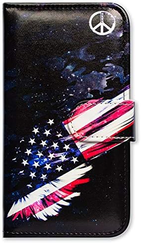 Bcov Pixel 7 Pro slučaj, američka zastava Peace Pattern kožna preklopna futrola za telefon poklopac novčanika sa držačem za kartice