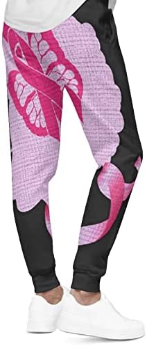 Muška trenerka 2 komada ružičaste vrpce Crne žene dojke Carcer Cancel Terens Hoodie Duks set atletski jogging odijela