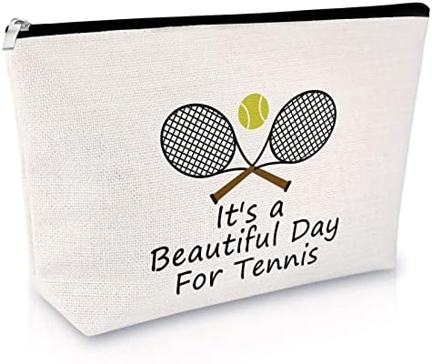 Ljubitelji tenisa poklon torba za šminkanje inspirativni poklon za teniserku teniserku poklon za žene kozmetička torba tenis tematska