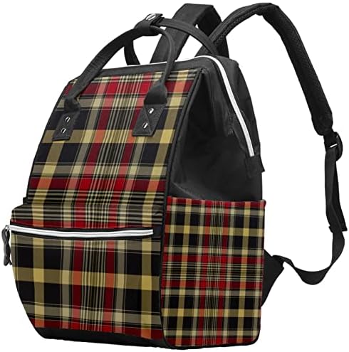 PLAJNI Uzorak Smeđe crvene torbe za ruksak ruksak za bebe nazivne torbe za promjenu multi funkcije Veliki kapacitet Travel Bag