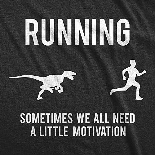 Muški pokretanje motivacije Raptor Chase majica Funny Dinosaur Tee Nerdy Graphic