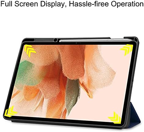 YSmile futrola za Samsung Galaxy Tab S7 FE, lagani pametni poklopac Folio postolje Hard Shell Cover za Samsung Galaxy Tab S7 FE 12.4
