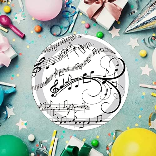 60 komada Muzička zabava Potpuna pribora za pribor za uređenje, glazbene note Karaoke Party Paper Ploče salvete vilice Dekoracije