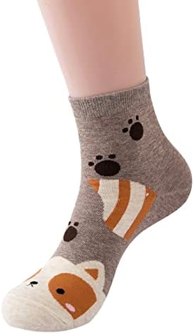 S2V zimska čvrsta boja četkane puzi plišane tople čarape crtane čarape za životinje za muškarce za muškarce