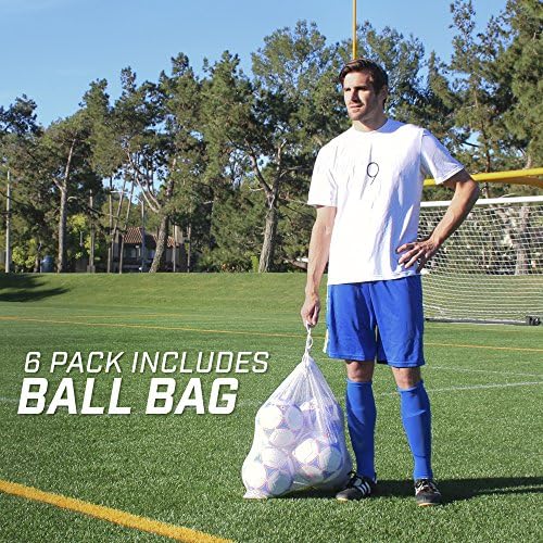 GoSports Premier Soccer lopta sa premium pumpom - dostupno kao pojedinačne kuglice ili 6 paketa - odaberite svoju veličinu