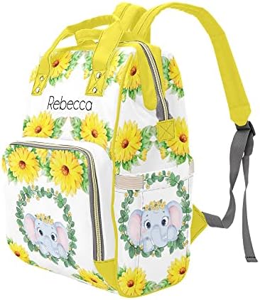 Leža za suncokret slephantne torbe ruksak personalizirani običaj s imenom sestrinske torbe za bebe za MOM poklone