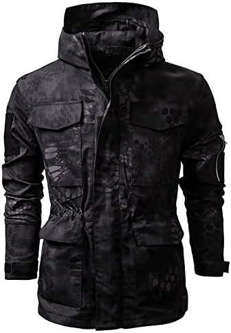 Muška jakna, hladni aktivni kaputi s dugim rukavima muškarci zimske plus veličine džep camo vedmine jakne snage17