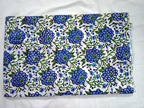 Ručni blok štampana Indijska meka pamučna tkanina pored dvorišta, štampana tkanina za Kurti, haljina,Navlaka za jastuk, upotreba