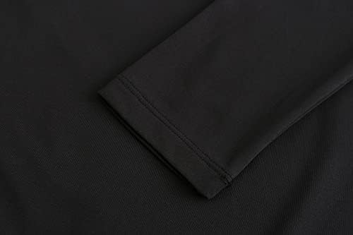 SSLR-termičke košulje za žene-turtleneck dugih rukava od runa obložen zimskim tamnim mokom podsjećenim slojem vrata
