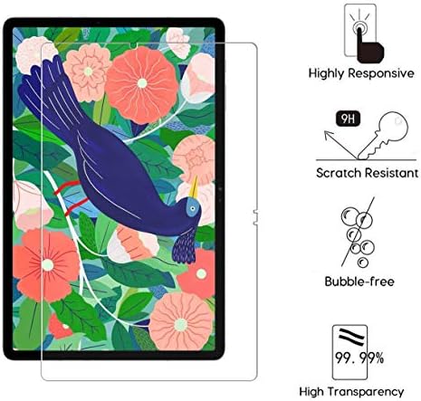 HOJIN [3-Pack] zaštitnik ekrana kompatibilan sa Samsung Galaxy Tab S7 2020, 9h tvrdoće kaljeno staklo,sa kompatibilnim S Pen,otpornim