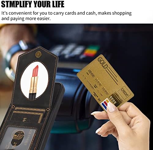 Xyx novčanik slučaj za Samsung A12 4G, Crossbody remen PU Koža RFID Blokiranje držač kreditne kartice futrola skriveno ogledalo sa