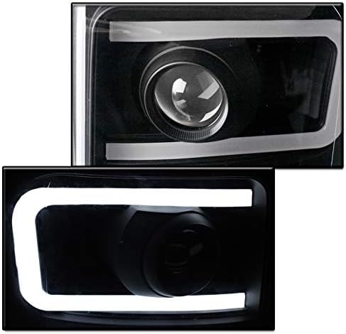 ZMAUTOPARTS LED DRL Crni projektor farovi farovi za 2011- Ford F250 / F350 / F450 / F550 Super Duty