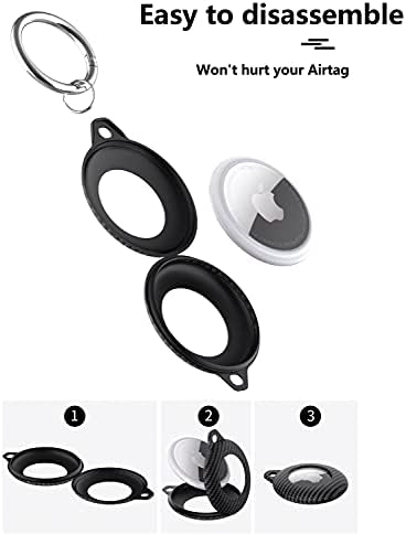 Slučaj za airtags zaštitni poklopac protiv ogrebotine sa privjeskom sa ključem, kompatibilan sa Apple Airtags 2021 za kućne ljubimce,