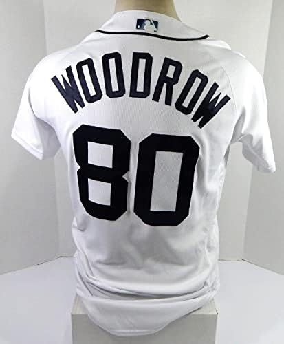 2019 Detroit Tigers Danny Woodrow 80 Igra izdana POS rabljeni bijeli dres 40 91 - Igra Polovni MLB dresovi