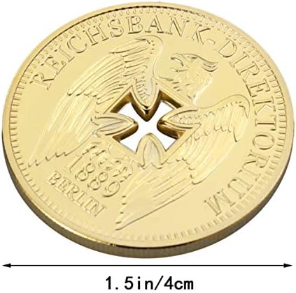 Amosfun njemačke carske banke pozlaćene komemorativne kovanice Nemačka Cross Eagle Challenges Coin Collecsibles