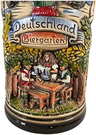 Pinnacle Peak Trading Company Deutschland Njemačka Biergarten Beer Garden Le Stoneware njemačko pivo Stein 1 l