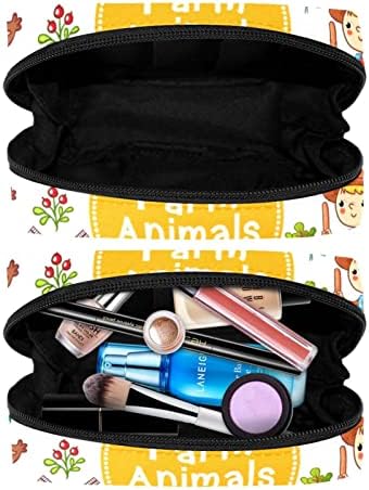 Ujedinjena torba za šminku, dječja poljoprivredna životinja kozmetička torba prijenosna tota Travel Train Trailer Case Organizator AccessOrie Kućišta za kofer za kozmetičke žene