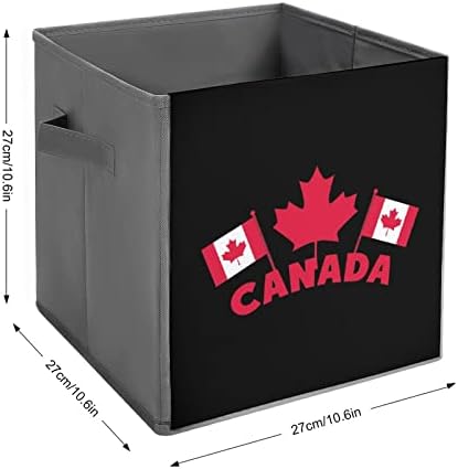 Kanada Dan zastava Zastava za skladištenje s ručkama Sklopivi kanti za kante za organiziranje košara za ormar za police