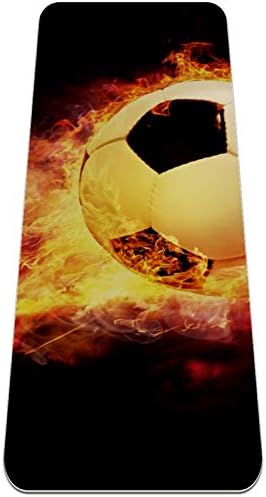 Siebzeh Soccer Football Fire Premium Thick Yoga Mat Eco Friendly Rubber Health & amp; fitnes non Slip Mat za sve vrste vježbe joge i pilatesa