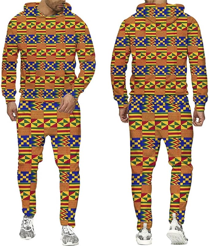 Etnički stil 3D štampani Hoodies pantalone Set afrički Vintage pulover dukserice muška trenerka Casual Muška odjeća