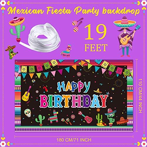Tudomro meksički fiesta Party Dekoracije Sretan rođendan Fiesta pozadina za fotografiju Karneval Meksički Party trijem znak Banner