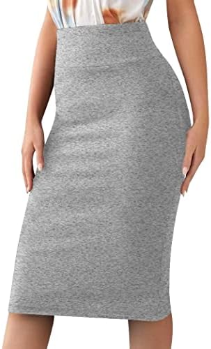 Slatka srca ženska osnovna stretch pencil suknja-obična & amp; Plus Size - Midi Bodycon najlonska suknja ispod koljena napravljena