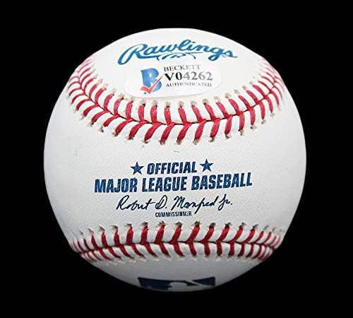 Ronald Acuna autogramirana / potpisana Atlanta Rawlings Službena glavna liga bejzbol sa natpisom 2018 NL Roy