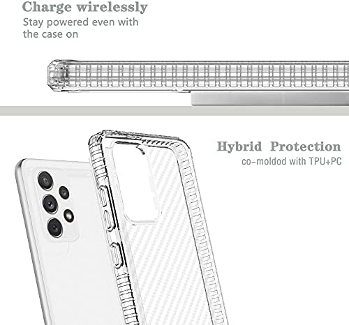 Samsung Galaxy A52 5g, Dooge [Anti Franceprint] [non klizanje] uzorak karbonskih vlakana za čišćenje jakih dužnosti čistom tankom