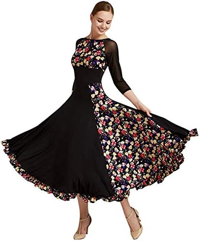 Obuhvaćene ženske floralne haljine za ples za ples