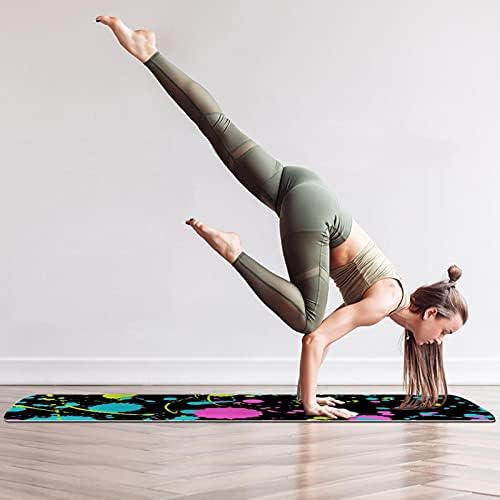 Debela neklizajuća Vježba & amp; fitnes 1/4 prostirka za jogu sa šarenim printom za jogu Pilates & amp; Vježba fitnesa na podu