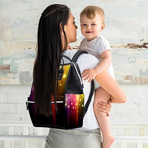 Pozadina šarenih zvezdica ruksaka ruksaka za ruksak za prebacivanje za bebe nazivne torbe s više funkcija Velika kapacitet putnička
